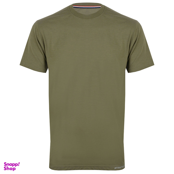 تیشرت آستین کوتاه مردانه کانتکس مدل نخ پنبه کد رنگ زیتونی