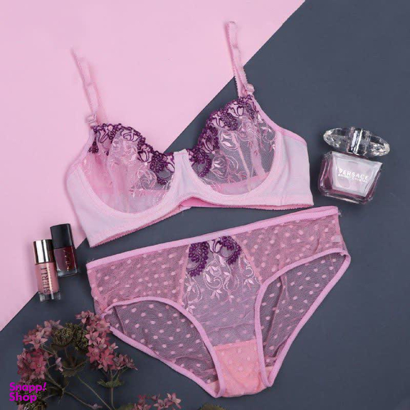 ست شورت و سوتين زنانه پترپوت مدل هارنس دار کد 6214 رنگ صورتی