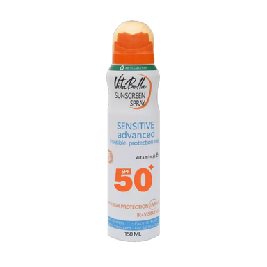 اسپری ضد آفتاب ویتابلا مدل Sensitive Advanced SPF50 حجم 150 میلی لیتر