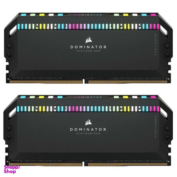 رم دسکتاپ دو کانال 6000Mhz CL36 DDR5 کورسیر مدل Dominator RGB Black ظرفیت 16 گیگابایت بسته 2 عددی