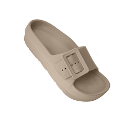 دمپایی اسلیپر سیلیکونی زنانه طرح تک سگک رنگ کرم