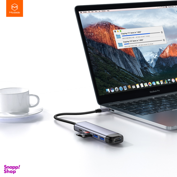 هاب 6 پورت USB-C مک دودو مدل HU-7740