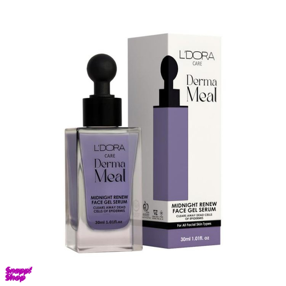 سرم ژل احیاکننده پوست صورت لدورا مدل Derma Meal مناسب شب حجم 30 میلی‌ لیتر