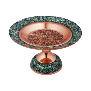 شیرینی خوری مسی مدل فیروزه کد 277 سایز 20