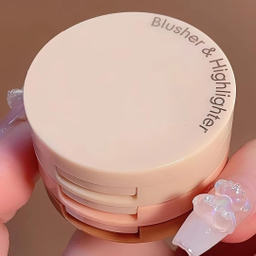 پالت رژ گونه و هایلایتر میس لارا مدل چرخشی شماره 01 مجموعه 3 عددی