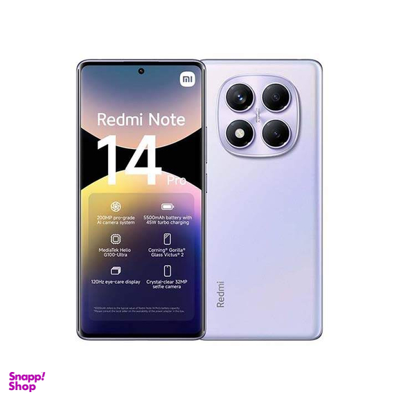 گوشی موبایل شیائومی مدل Redmi Note 14 Pro 4G دو سیم کارت ظرفیت 256 گیگابایت رم 8 گیگابایت