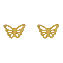 گوشواره طلا 18 عیار زنانه کاپانی طرح پروانه کد KE009