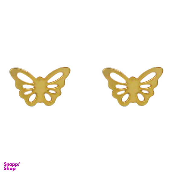 گوشواره طلا 18 عیار زنانه کاپانی طرح پروانه کد KE009