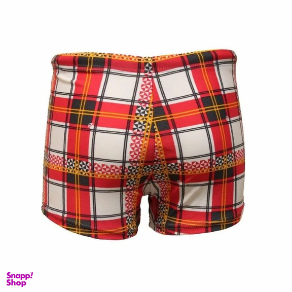 مایو شنا پسرانه مدل Songmian AGH رنگ سفید قرمز