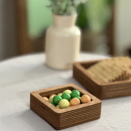 سرویس پذیرایی 5 پارچه چوبی طرح مربع کد 9396