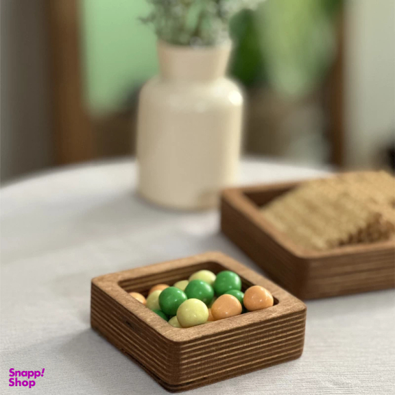 سرویس پذیرایی 5 پارچه چوبی طرح مربع کد 9396
