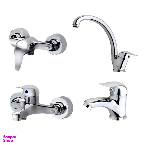 ست شیرآلات حکمت نشان مدل اکونومی مجموعه 4 عددی