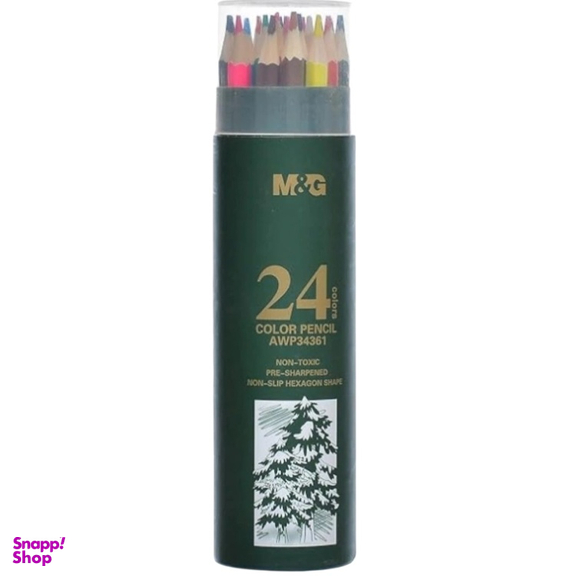 مداد رنگی 24 رنگ ام اند جی کد 12346