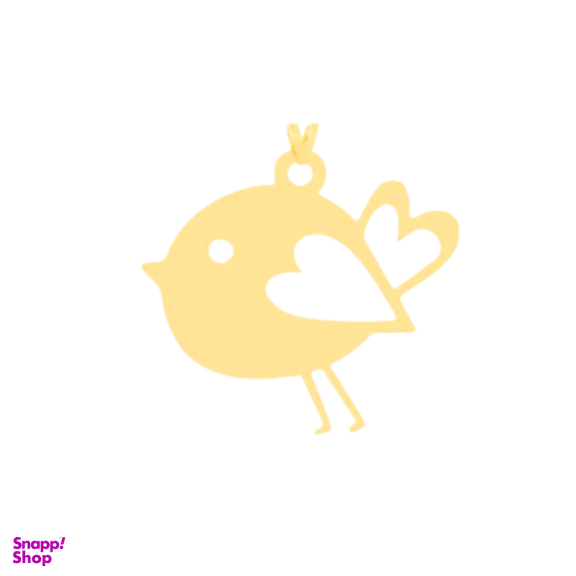 آویز گردنبند طلا 18 عیار دخترانه پانسی طرح گنجشک کد Nk101