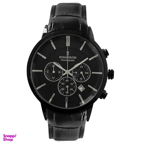 ساعت عقربه ای مردانه رومانسون مدل بندچرمی کرنوگراف کد 25