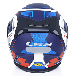 کلاه کاسکت فک متحرک ال اس تو مدل ls2 of345-5 رنگ آبی نارنجی به همراه کاور