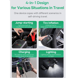 جامپ استارتر خودرو باسئوس مدل Super Energy 4-in-1 Car Jump Starter 1200A