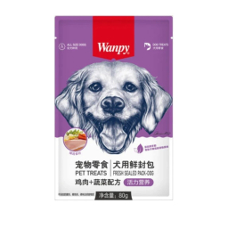پوچ سگ ونپی طعم مرغ و تخم مرغ وزن 80 گرم