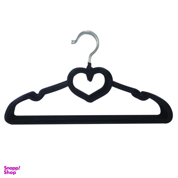 چوب لباسی مخمل طرح قلب مدل Heart بسته 5 عددی