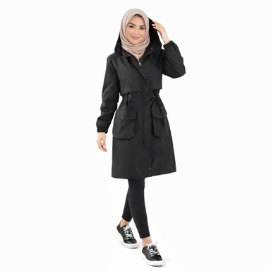 بارانی زنانه السانا مدل ناریلا کد 229601 رنگ مشکی