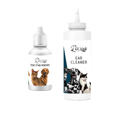 قطره تمیز کننده گوش و چشم سگ و گربه پرسا مدل Pack مجموعه 2 عددی