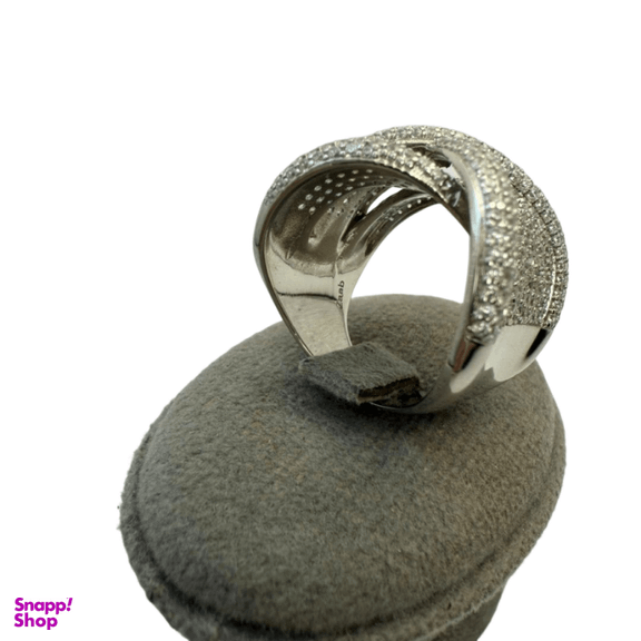 انگشتر نقره 925 عیار زنانه طرح نگین جواهر کد RNGF 1119
