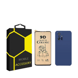 کاور گوشی موبایل مدل سیلیکونی مناسب شیائومی 11T /11T pro به همراه محافظ صفحه نمایش مات