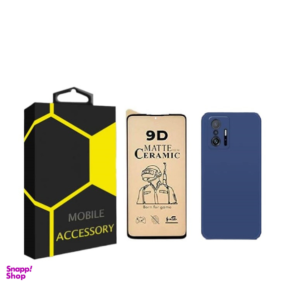 کاور گوشی موبایل مدل سیلیکونی مناسب شیائومی 11T /11T pro به همراه محافظ صفحه نمایش مات