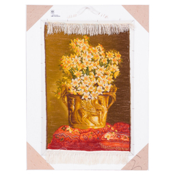 تابلو فرش دستباف سی پرشیا مدل گل نرگس در گلدان هخامنشی کد 903819