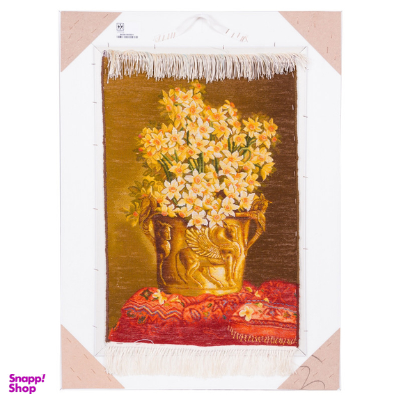 تابلو فرش دستباف سی پرشیا مدل گل نرگس در گلدان هخامنشی کد 903819