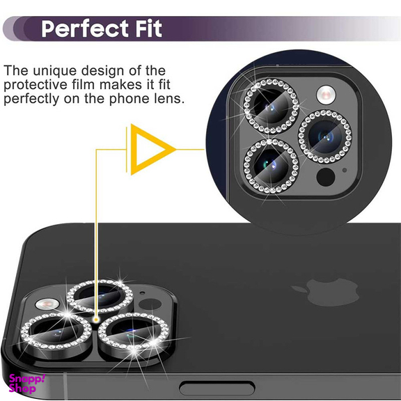 محافظ لنز دوربین بوف مدل Diamond-Luxury مناسب برای گوشی موبایل اپل iphone 14 Pro Max / 14 Pro