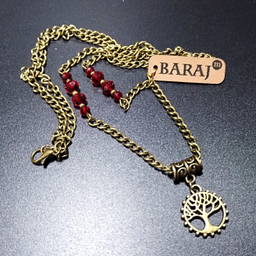 گردنبند زنانه باراج من مدل درخت زندگی کد G-B019
