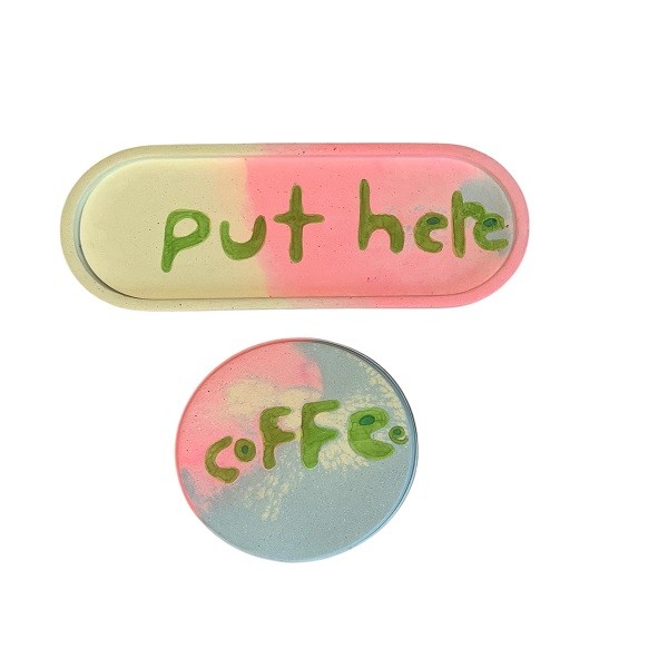 ظرف تزئینی طرح پاستلی مجموعه 2 عددی