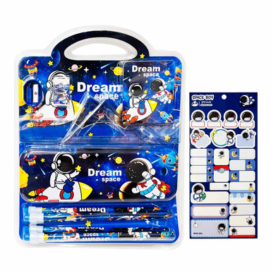 بسته لوازم تحریر مدل فضانورد کد 14 مجموعه 12 عددی