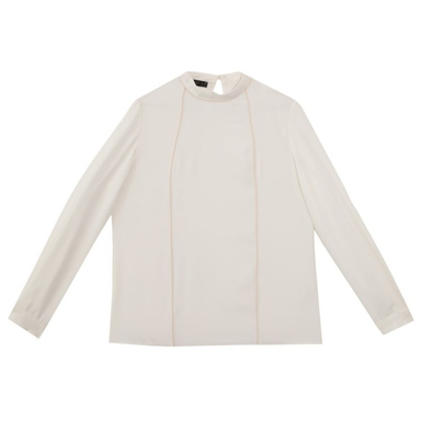 بلوز زنانه برنس مدل سوده رنگ سفید کرم