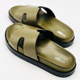 صندل طبی مردانه دوریس مدل پژمان کد 04 رنگ سبز زیتونی