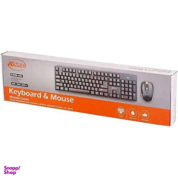ماوس و کیبورد بی سیم کایزر مدل KWM490