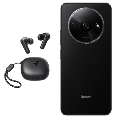 گوشی موبایل شیائومی مدل Redmi A3 دوسیم کارت ظرفیت 128 گیگابایت رم 4 گیگابایت نسخه گلوبال به همراه هندزفری بلوتوثی انکر مدل Soundcore R50i