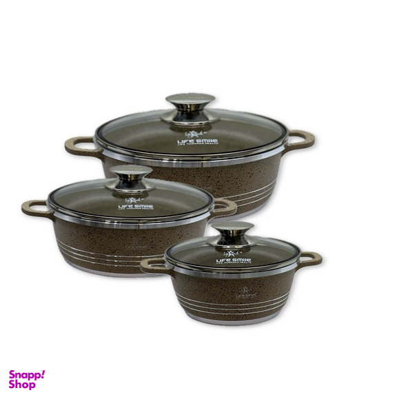 سرویس قابلمه گرانیتی 6 پارچه لایف اسمایل مدل LIFEP1762