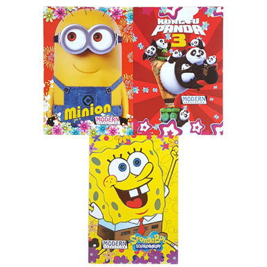 دفتر مشق 50 برگ مدرن مدل طرح برجسته اکلیلی کد 129 مجموعه 3 عددی