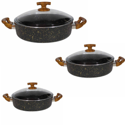 سرویس تابه گرانیتی 6 پارچه اویز پلاس مدل السا کد 24