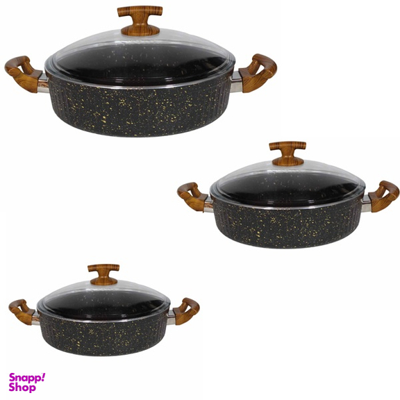 سرویس تابه گرانیتی 6 پارچه اویز پلاس مدل السا کد 24