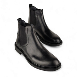 نیم بوت مردانه چرم کاکتوس مدل S۴۰۲۹ رنگ مشکی