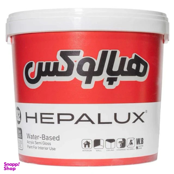 رنگ اکریلیک سفید هپالوکس کد 912 وزن 12 کیلوگرم
