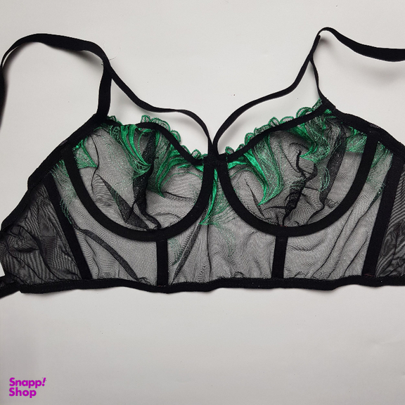 ست شورت و سوتین زنانه برتا مدل توری کد 1031ZG رنگ مشکی