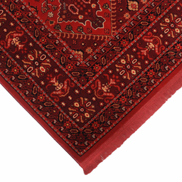 فرش ماشینی بزرگمهر کد 78010 طرح بلوچی زمینه لاکی