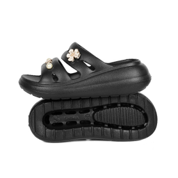 دمپایی زنانه شیما مدل یاس رنگ مشکی