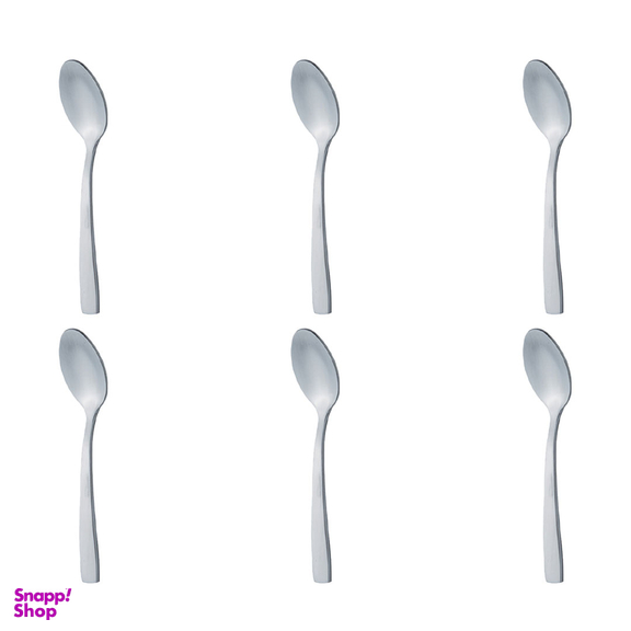 قاشق چای خوری ناب استیل مدل فلورانس ساتین بسته 6 عددی