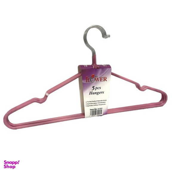 چوب لباسی ردفلاور روکش دار مدل A-831 بسته 5 عددی