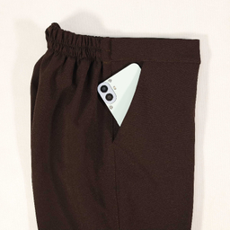 شلوار زنانه مدل راسته کد 7810 رنگ قهوه ای